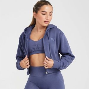 Oner Active Classic Lounge Cropped Zip Through Hoodie